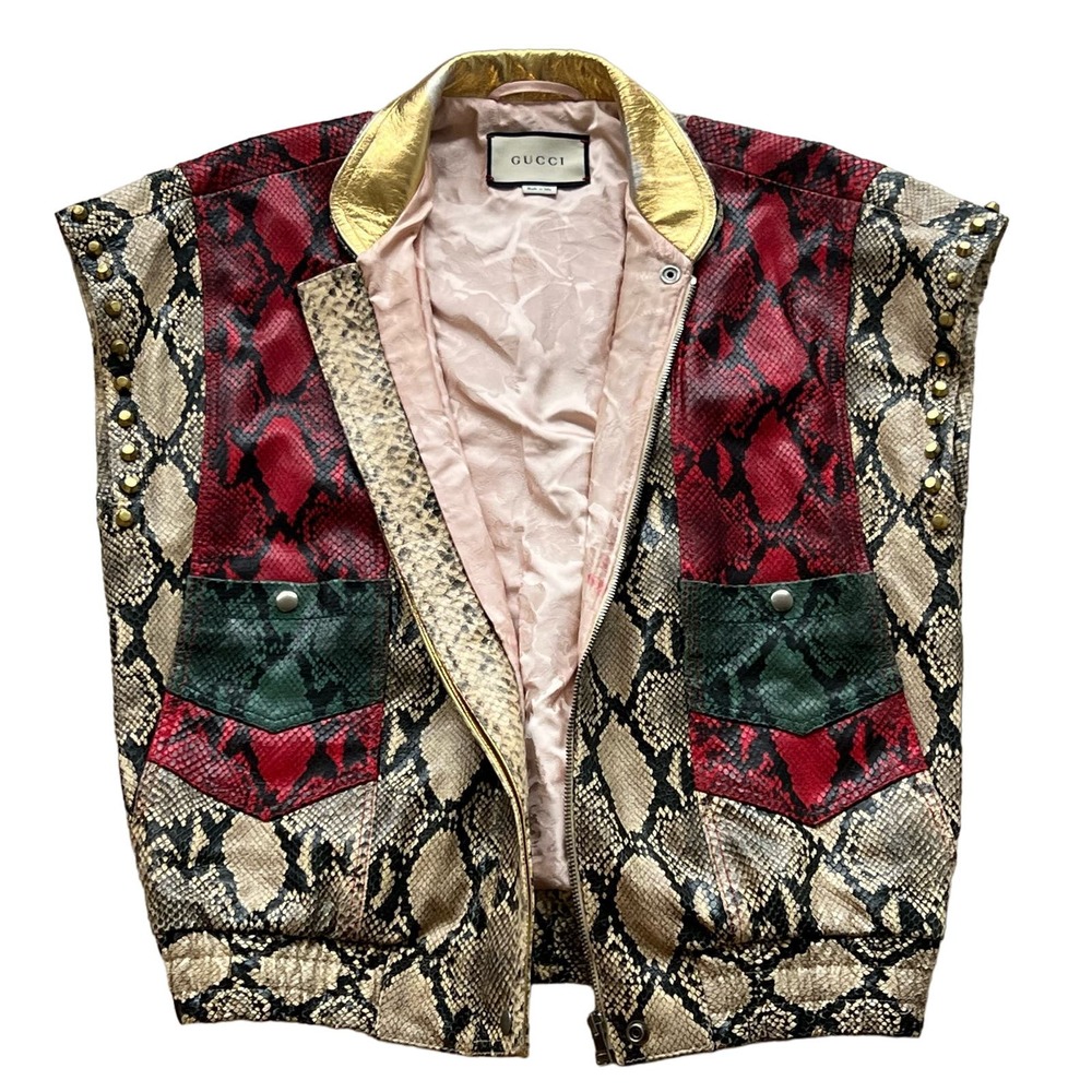 Gucci Snakeprint Python Tricolor Convertible Desi… - image 7